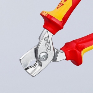 Foarfeca mica de cabluri cu mansoane 2K izolata 1000 V, KNIPEX, 160 mm - Img 4