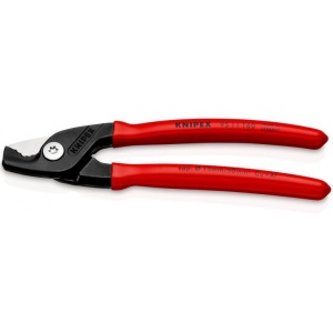 Foarfece de taiat cabluri Cu, Al, KNIPEX, 160 mm - Img 2