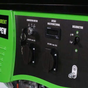 Generator de curent pe benzina Greenfield G-EC6600PEW, portabil, pornire electrica, monofazat, 5.5 kVA, 5.5 kW, roti de transport - Img 7