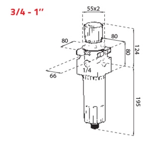 Grup de filtrare-reglare presiune 3/4" FIAC - Img 3