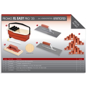 Kit Galeata Easy cu burete Sweepex si accesorii pt. curatat rosturi - Raimondi-436EASYKIT20 - Img 1