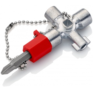 KNIPEX 00 11 02 cheie pentru tablou electric pentru tablouri de comandă şi sisteme de închidere uzuale 44 mm 3-9 mm - Img 1