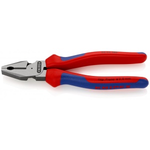 KNIPEX 02 02 180 Patenti Combi cu parghie mare cu manşoane multicomponent vopsit negru 180 mm
