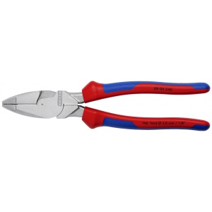 KNIPEX 09 05 240 Patenti Combi cu parghie mare "Lineman's Pliers" model american cu manşoane multicomponent cromat 240 mm - Img 3