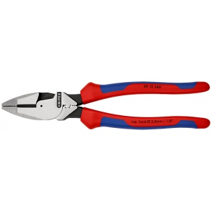 KNIPEX 09 12 240 Patenti Combi cu parghie mare "Lineman's Pliers" model american cu manşoane multicomponent vopsit negru 240 mm - Img 2