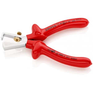 KNIPEX 11 07 160 Clește dezizolator Cu arc de deschidere, universal izolat prin imersie, testat de VDE cromat 160 mm - Img 2