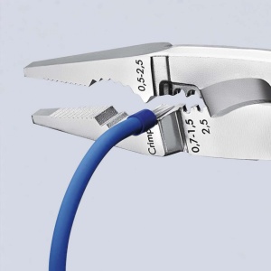 KNIPEX 13 82 200 T Cleşte pentru instalaţii pentru electricieni cu manşoane multicomponent, cu cârlig de fixare integrat pentru montarea unei siguranţe împotriva căderii vopsit negru 200 mm - Img 6