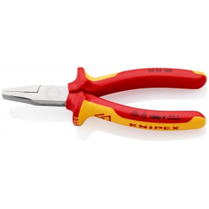 KNIPEX 20 06 160 Clește plat izolate, cu manere multicomponent, testate VDE cromat 160 mm