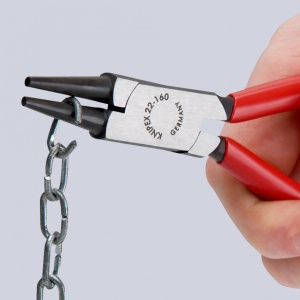 KNIPEX 22 02 140 Clește rotund cu manşoane multicomponent vopsit negru 140 mm - Img 4