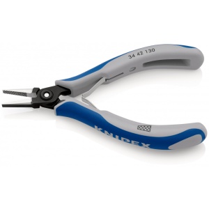 KNIPEX 34 42 130 Clește de apucare de precizie pentru sisteme electronice cu manşoane multicomponent brunat 130 mm - Img 2
