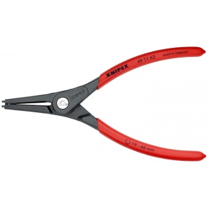 KNIPEX 49 11 A2 clește de precizie pentru inele de siguranță pentru inele exterioare pe axuri acoperit cu material plastic aderent bonderizat în culoarea gri 180 mm - Img 3