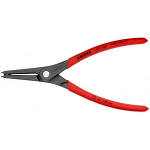 KNIPEX 49 11 A3 clește de precizie pentru inele de siguranță pentru inele exterioare pe axuri acoperit cu material plastic aderent bonderizat în culoarea gri 225 mm - Img 3
