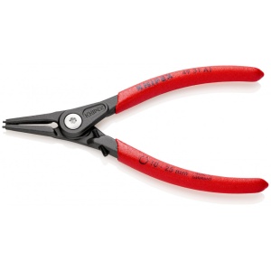 KNIPEX 49 31 A1 clește de precizie pentru inele de siguranță pentru inele exterioare pe axuri cu protecţie la supraîntindere acoperit cu material plastic aderent bonderizat în culoarea gri 140 mm