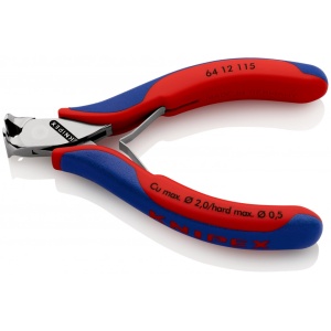 KNIPEX 64 12 115 Tăietor frontal pentru instalații electronice cu manşoane multicomponent 115 mm - Img 2