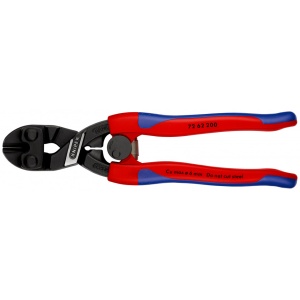 KNIPEX 72 62 200 Dispozitiv de tăiere de înaltă precizie, de forță pentru metale moi și cauciuc cu manşoane suple, multicomponent vopsit negru 200 mm - Img 3
