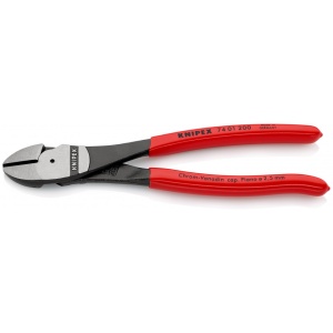 KNIPEX 74 01 200 Șfic de forță acoperite cu plastic vopsit negru 200 mm - Img 1