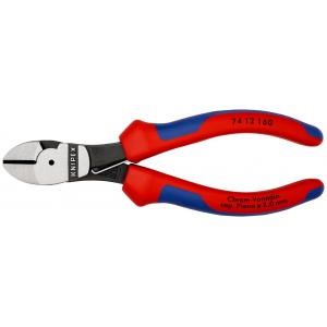KNIPEX 74 12 160 Șfic de forță cu manşoane multicomponent vopsit negru 160 mm - Img 3
