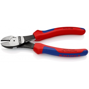 KNIPEX 74 12 180 Șfic de forță cu manşoane multicomponent vopsit negru 180 mm - Img 2