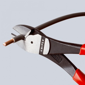 KNIPEX 74 12 180 Șfic de forță cu manşoane multicomponent vopsit negru 180 mm - Img 6