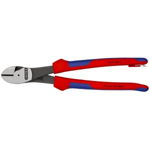 KNIPEX 74 22 250 T Șfic de forță cu manşoane multicomponent, cu cârlig de fixare integrat pentru montarea unei siguranţe împotriva căderii vopsit negru 250 mm - Img 3