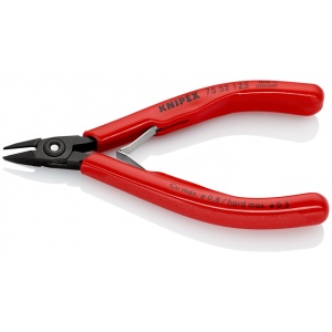 KNIPEX 75 52 125 Șfic pentru instalații electronice cu învelișuri din plastic brunat 125 mm - Img 3