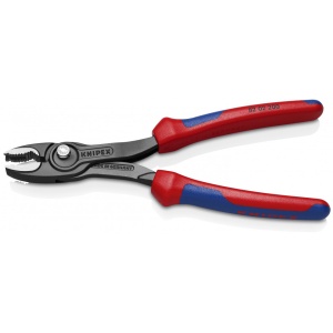 KNIPEX 82 02 200 TwinGrip Clești cu prindere frontală cu manşoane multicomponent vopsit negru 200 mm - Img 2