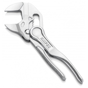 KNIPEX 86 04 100 Cheie cu clești XS Cleștele-cheie, clește și cheie într-o singură unealtă suprafață embosată, rugoasă cromat 100 mm - Img 5