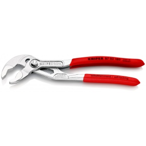 KNIPEX 87 03 180 Cobra® Clește high tech pentru pompe de apă acoperit cu material plastic aderent cromat 180 mm - Img 2