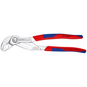 KNIPEX 87 05 250 Cobra® Clește high tech pentru pompe de apă cu manşoane suple, multicomponent cromat 250 mm - Img 3