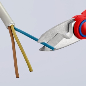 KNIPEX 95 05 10 SB Foarfecă de electrician cu braţe cu manşoane multicomponente, rigidizate cu fibră de sticlă 160 mm - Img 7