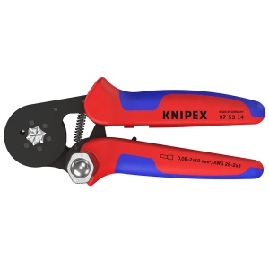 KNIPEX 97 53 14 SB clește de sertizat ferule, cu autoreglaj cu introducere laterală cu manşoane multicomponent brunat 180 mm (carton cu autoservire/în blister) - Img 3