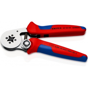 KNIPEX 97 55 04 clește de sertizat ferule, cu autoreglaj cu introducere laterală cu manşoane multicomponent cromat 180 mm - Img 3