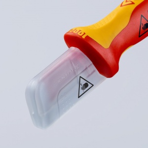 KNIPEX 98 55 SB cuțit de decapare cu sabot de glisare mâner izolator multicomponent, testat de VDE 180 mm (carton cu autoservire/în blister) - Img 7