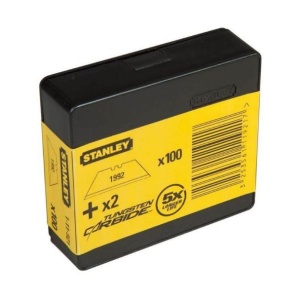 Lama trapez pentru cutter Stanley 1-11-921, 62 x 19 mm, varfuri ascutite, set de 100 bucati - Img 1