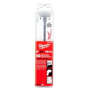 Lemn / Metal / Plastic: Pânze universale Milwaukee 200 x 10 / 14 Tpi - 50 bucati - Img 3