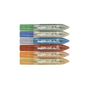 Lipici cu sclipici multicolor Carioca 6 x 10.5 ml - Img 2