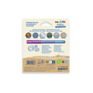 Marker cu vopsea acrilică și vârf pensulă Carioca 5 buc/set - Img 6