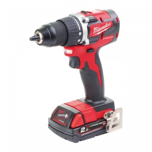 Mașină de găurit, compactă, cu motor fără perii M18™ Milwaukee M18 CBLDD-202C, alimentare Cu acumulator - echipat