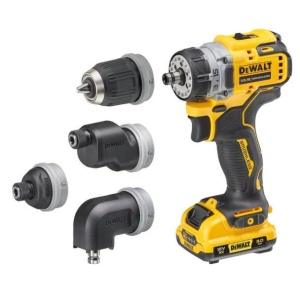 Masina de gaurit si insurubat Dewalt DCD703L2T, cu acumulatori XR 12V / 3.0Ah, 4 mandrine interschimbabile, 57.5 Nm, valiza de transport TSTAK - Img 5