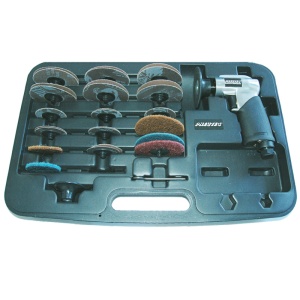 Masina de slefuit unghiulara MINI 3", 75 mm, 16.000 rpm, cu set benzi slefuire in geanta, PNEUTEC tip UT 8760 - Img 1