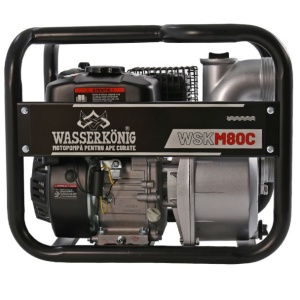 Motopompa 3" Wasserkonig WSKM80C, maxim 55 m³/ora , inaltime refulare max 30 m, motor euro V, benzina, putere 7 CP - Img 2