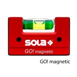 Nivela cu bula (boloboc) Sola GO! magnetic, cu clips curea, 6.8cm - Img 3