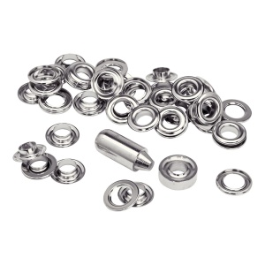 Ocheti Rapid diametru 12mm, otel finisat argintiu, include sistem de fixare, 25 buc set 5000413 - Img 2