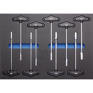 Organizator pentru carucior BGS, 9 chei imbus maner T, 3/3 sertar - Img 1