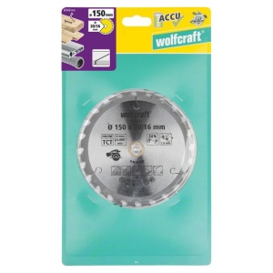 Panza pentru fierastrau circular cu acumulatori Wolfcraft 6342000, diametru 150 mm, diametru interior disc 16, 20 mm, latime taiere 1.8 mm, 24 dinti, seria mov - Img 2