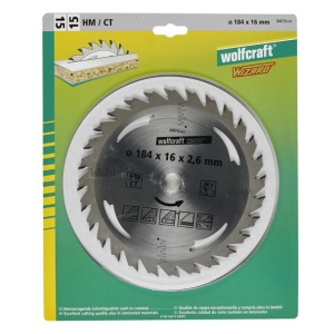 Panza pentru fierastrau circular Wolfcraft 6473000, diametru 184 mm, diametru interior disc 16 mm, latime taiere 2.6 mm, 28 dinti, seria argintie. - Img 2