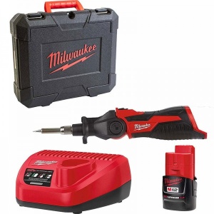 Pistol de lipit Milwaukee M12 SI-201C , 400 grade, livrat cu acumulatori, valiza