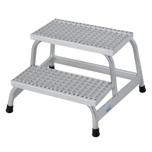Platforma cu podest tip gratar, 2 trepte, inaltime de lucru 2.40m - Img 1