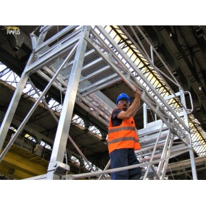 Platforma RARIS rabatabila, in consola, mobila, cu calare, din aluminiu si otel, tip PCMA - Img 6