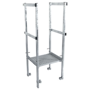 Podest de trecere peste atic pentru scara de acces, evacuare, incendiu din aluminiu Krause 450 mm